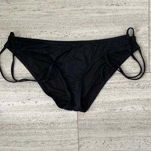 Mossimo- Black Tie side bikini bottom.